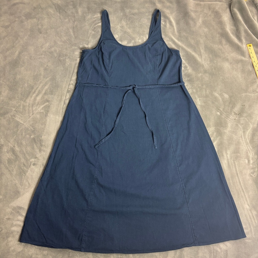 LC Lauren Conrad XXL Blue Linen Blend Midi Dress Cottagecore Boho Sundress